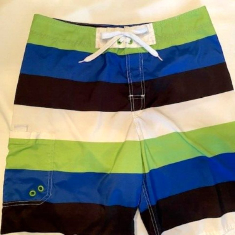 "Sports Essentials" Size "S" Men's Striped Board Shorts - (131369) Board Shorts